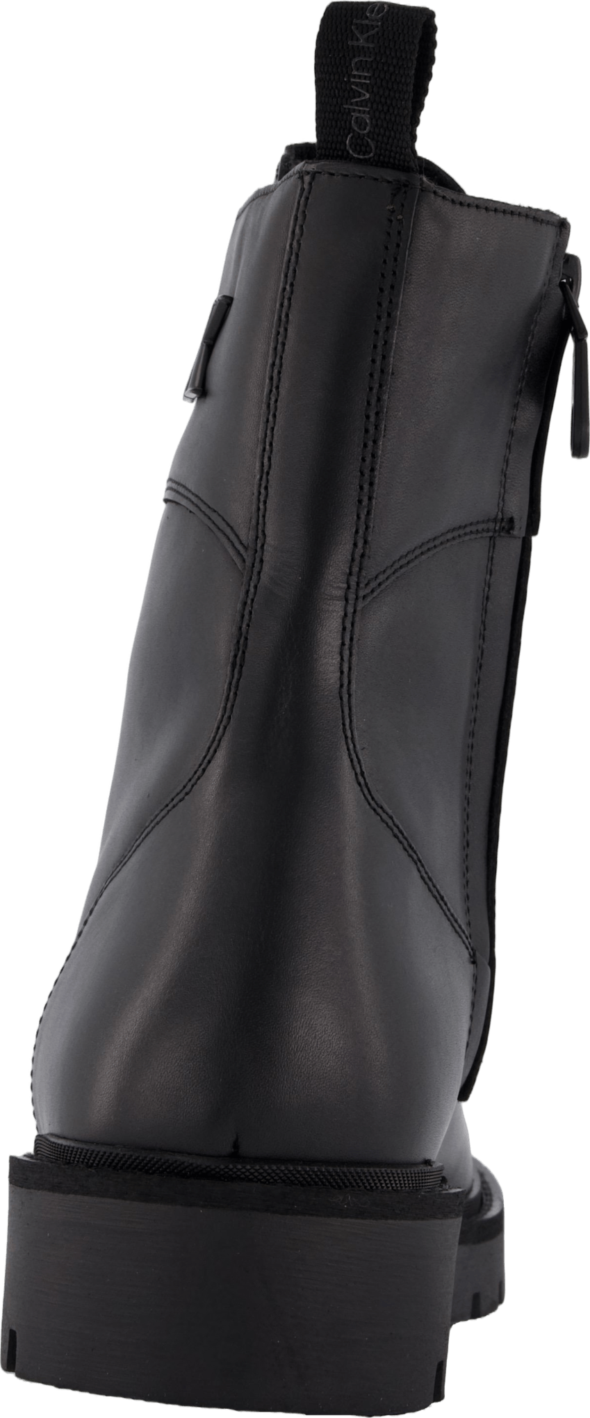 Combat Boot Mid Zip Lth In Cal Triple Black