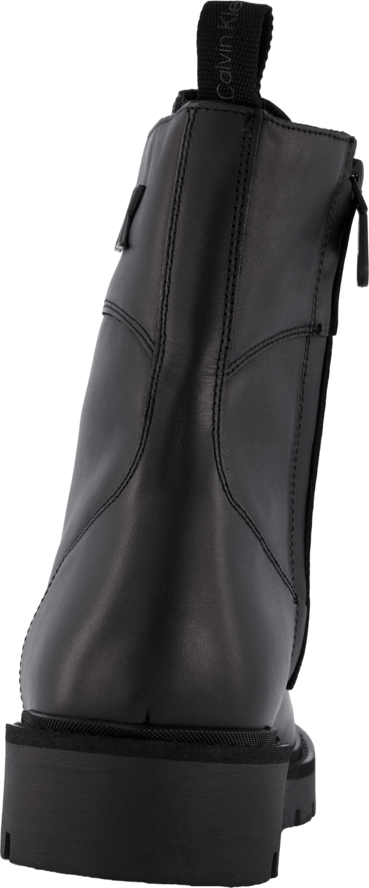 Combat Boot Mid Zip Lth In Cal Triple Black