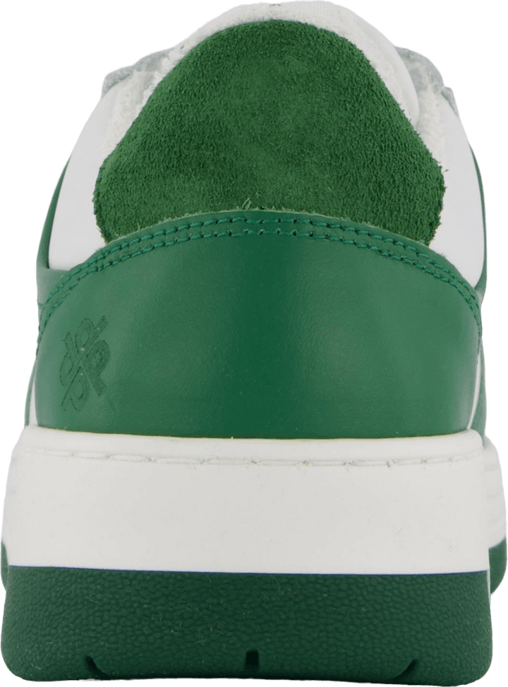The Ella White Leather/green