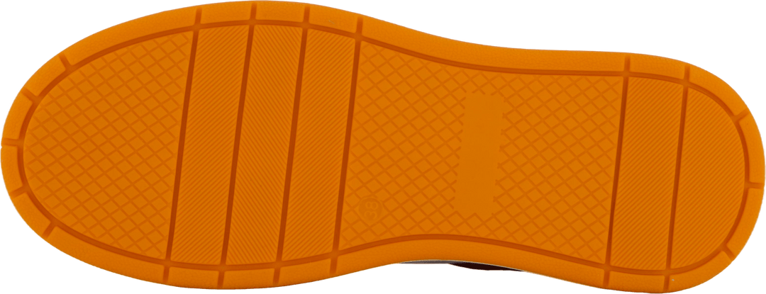 Die Ella 2.0 Weiß/orange getrommeltes Leder