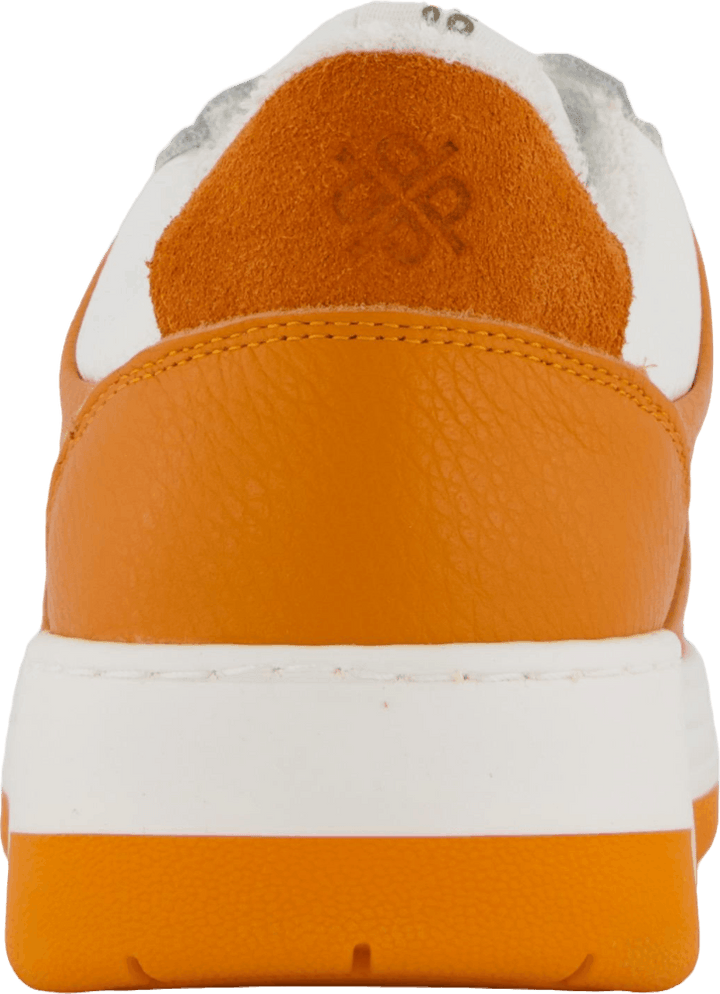 Die Ella 2.0 Weiß/orange getrommeltes Leder