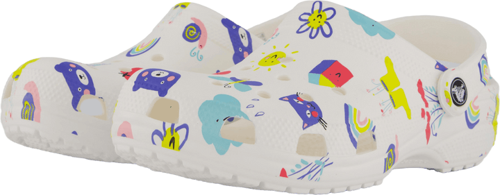 Classic Doodle Print Clog K Vit/multi