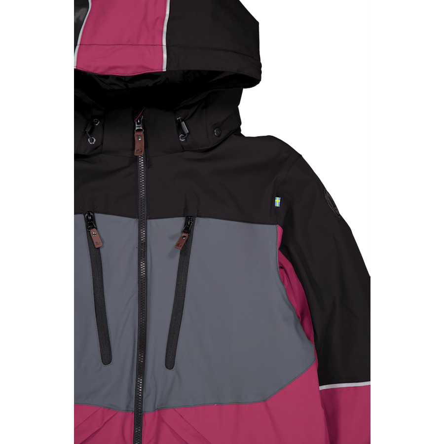 Veste d'hiver Alpine Noir/cerise