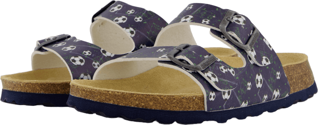 Fussbettpantoffel Blau/mehrfarbig