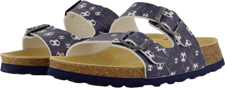 Fussbettpantoffel Blau/mehrfarbig