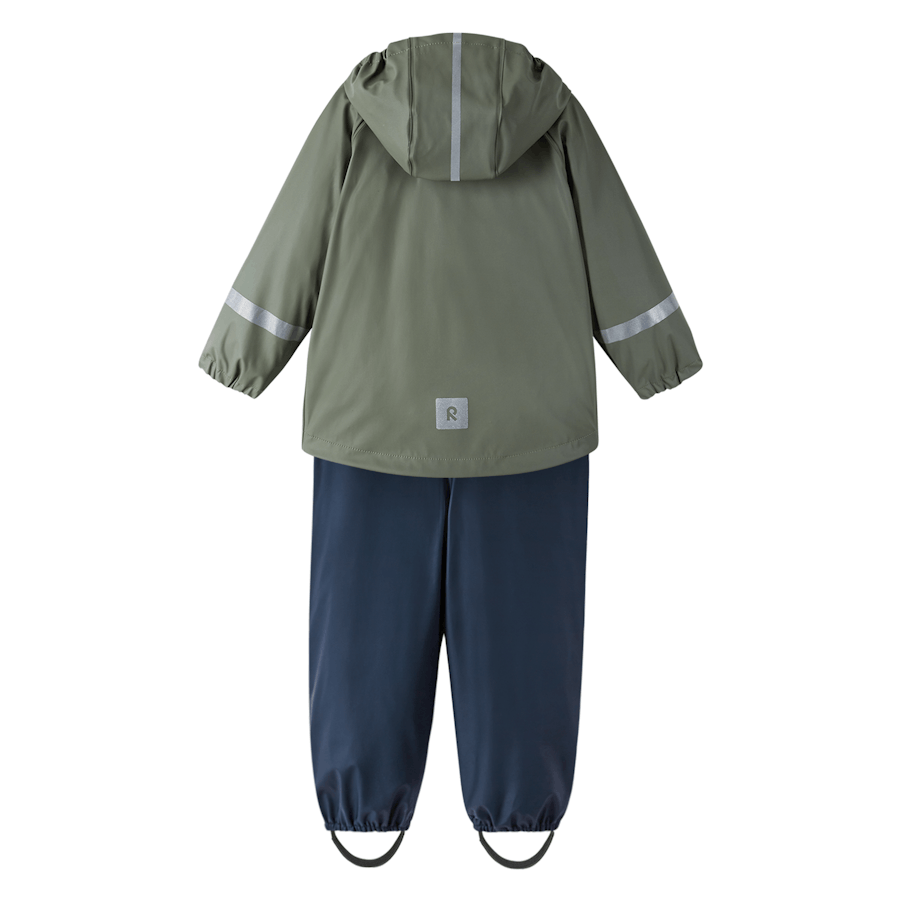 Completo da pioggia Tihku Grigio-verde