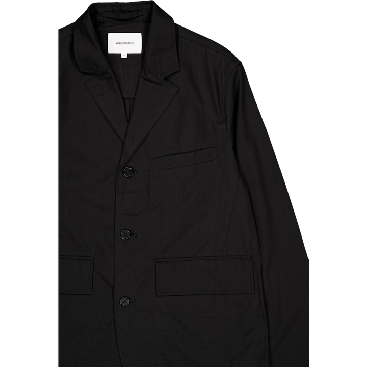 Nilas fijn gebroken keperstof J 9999 zwart