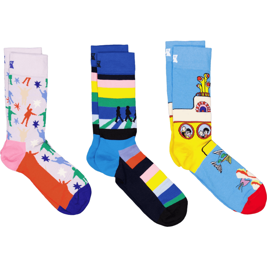 Beatles 3-pack Sokken Geschenkset Turquoise