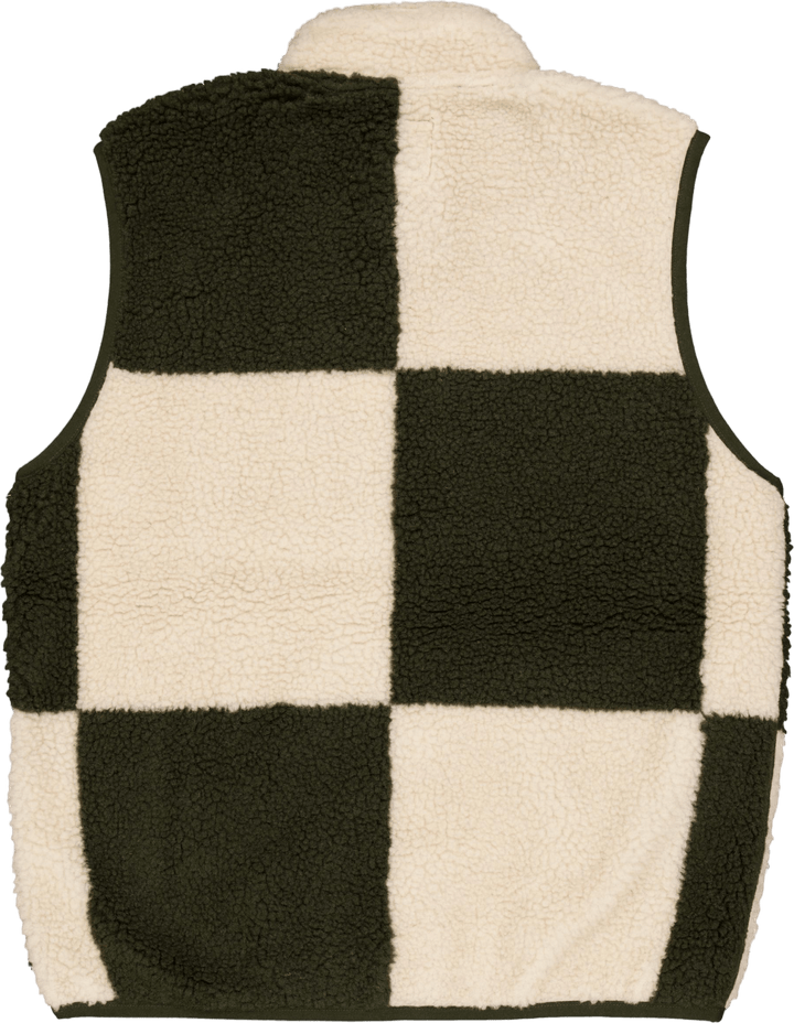 Kamizelka Sherpa w kratę Natural / Olive Check