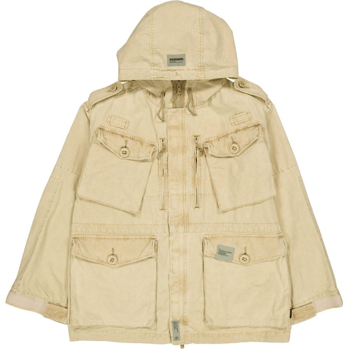 Ripstop-Smock-Jacke Beige