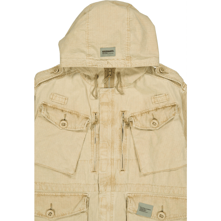 Ripstop-Smock-Jacke Beige