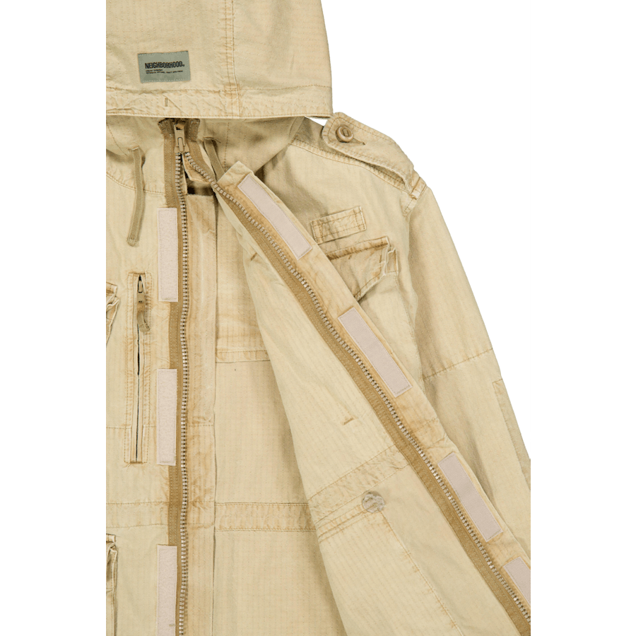 Ripstop-Smock-Jacke Beige