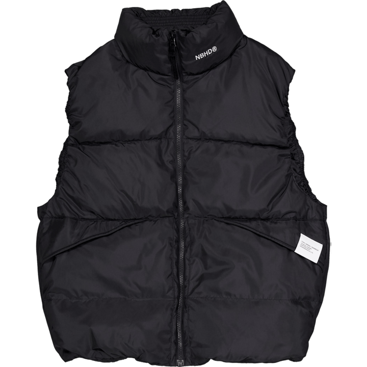 Gilet classico in piuma d'oca nero