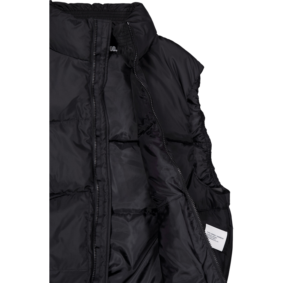 Gilet classico in piuma d'oca nero