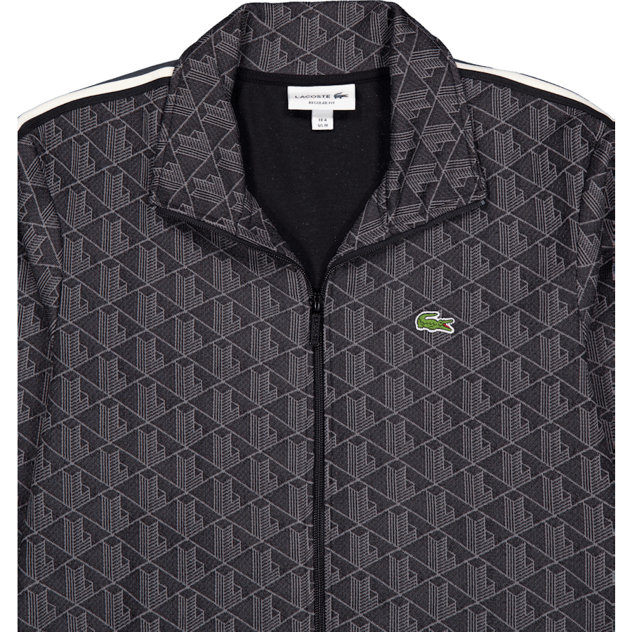 Paris Zip-up Jacquard Track Ja 4pc Schwarz/dunkel Grau