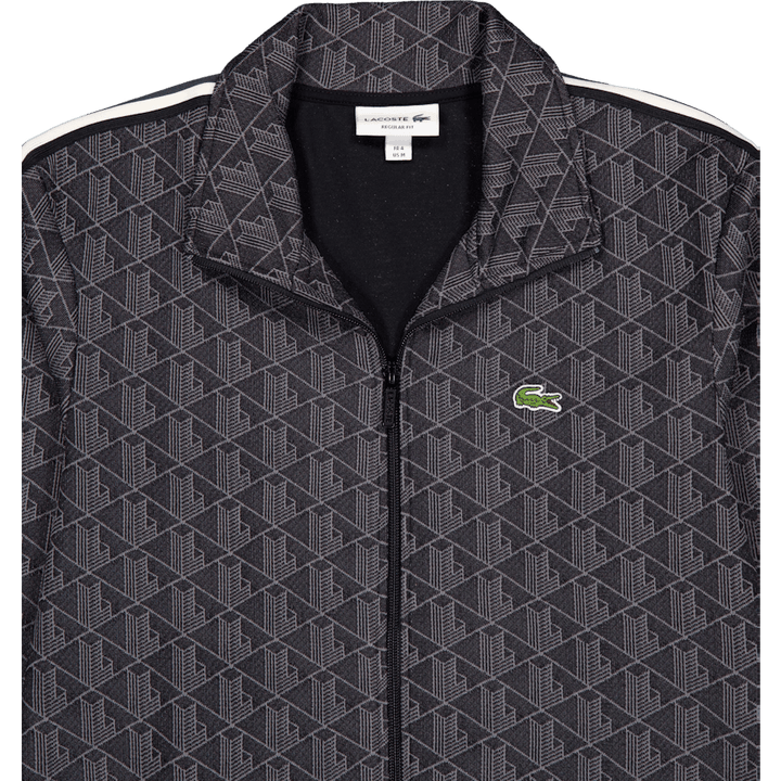 Paris Zip-up Jacquard Track Ja 4pc Schwarz/dunkel Grau