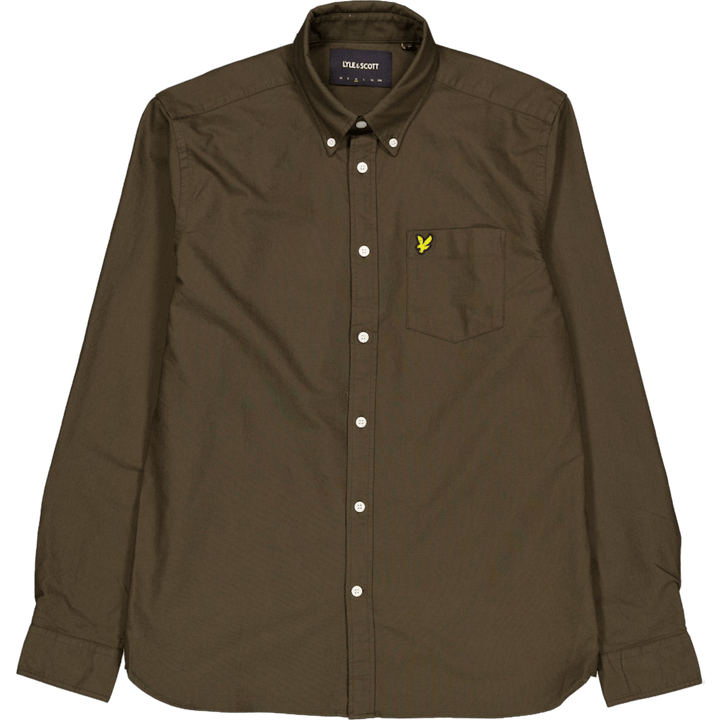 Camicia Oxford a tinta unita W485 Olive