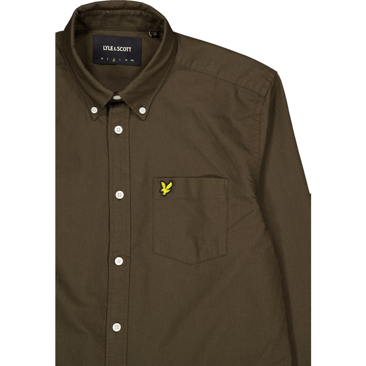 Camicia Oxford a tinta unita W485 Olive