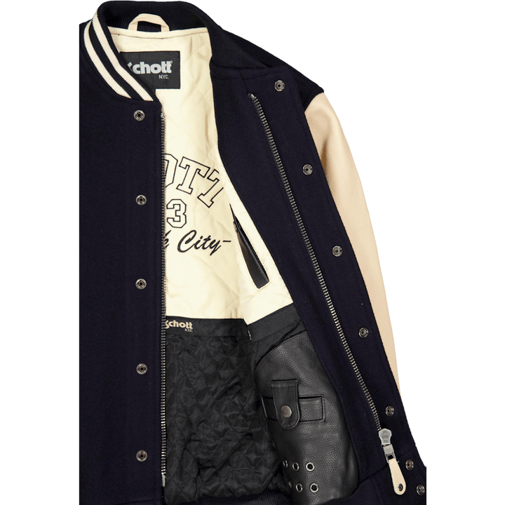 Jacket Varsity Bi Matiere Scho Navy/beige