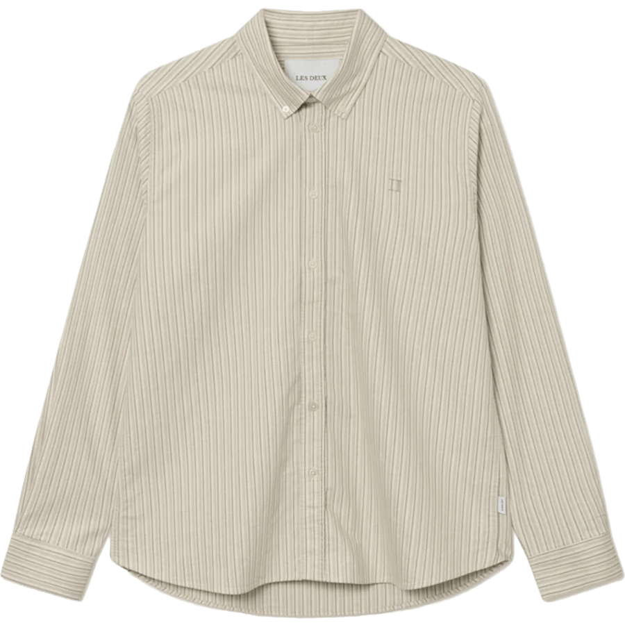 Konrad Stripe Oxford Hemd Helles Elfenbein/heller Wüstensand