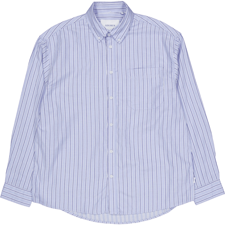 Kolton Camicia in popeline a spina di pesce bianco/blu aria