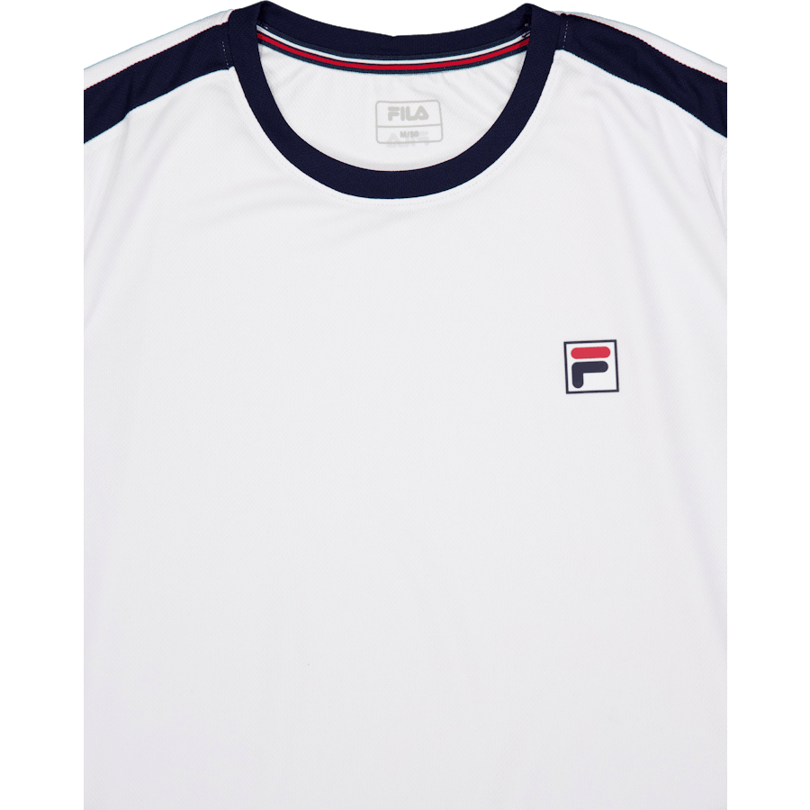 T-shirt Elias Blanc/bleu marine