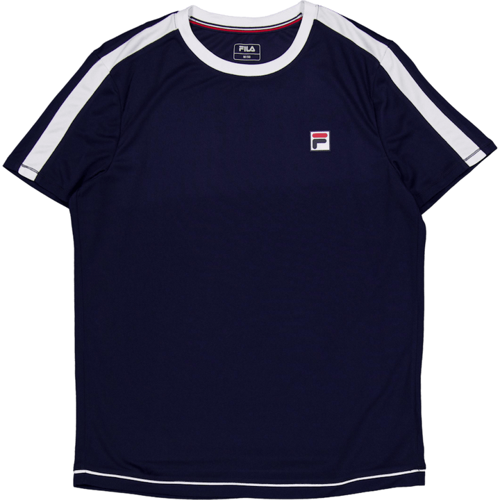 T-shirt Elias bleu marine/blanc