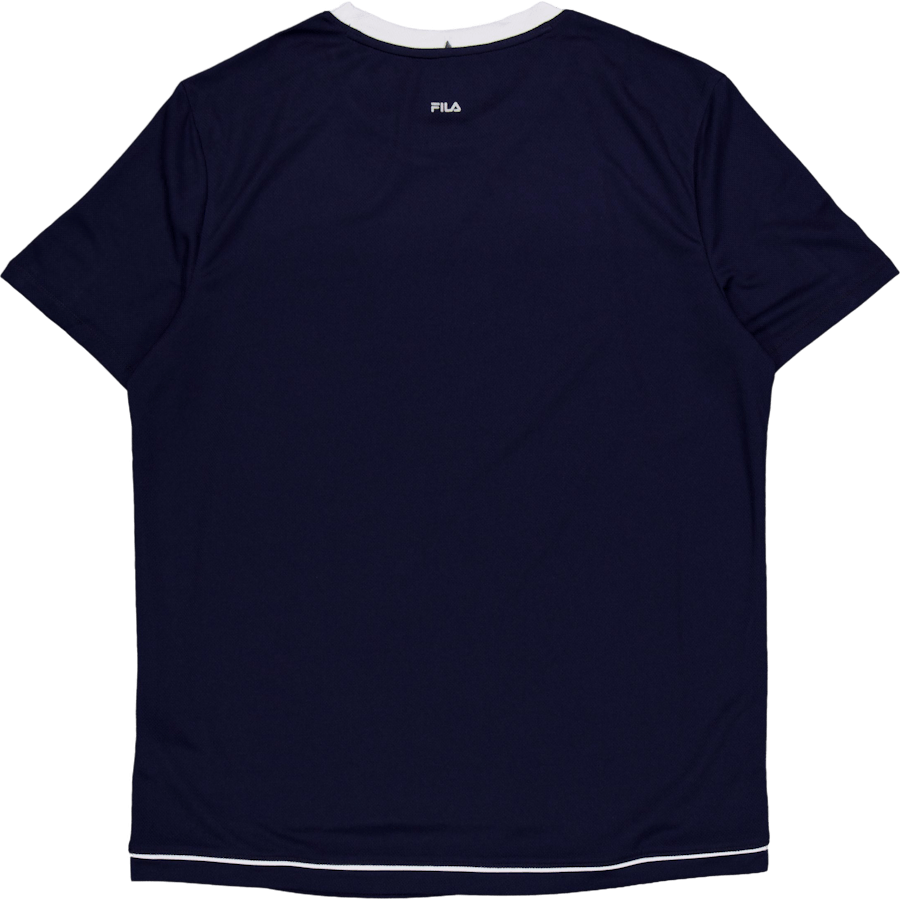 T-shirt Elias bleu marine/blanc