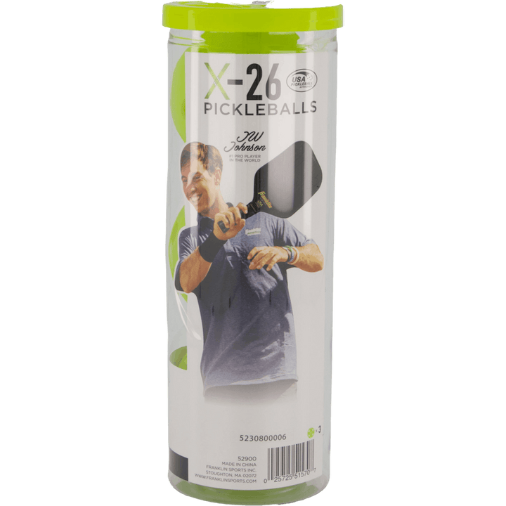 X-26 Indoor Pickleball 3 Pck. Lime-white
