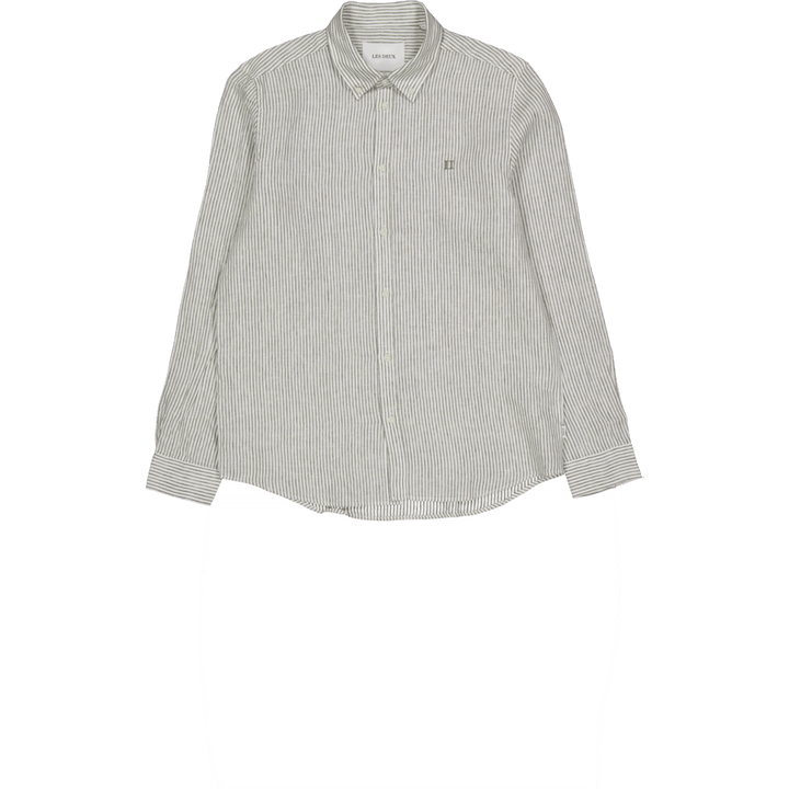 Camicia Kristian Linen B.d. Avorio chiaro/Verde lino