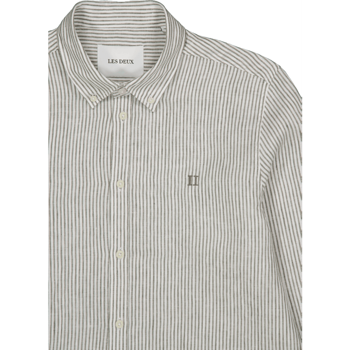 Camicia Kristian Linen B.d. Avorio chiaro/Verde lino