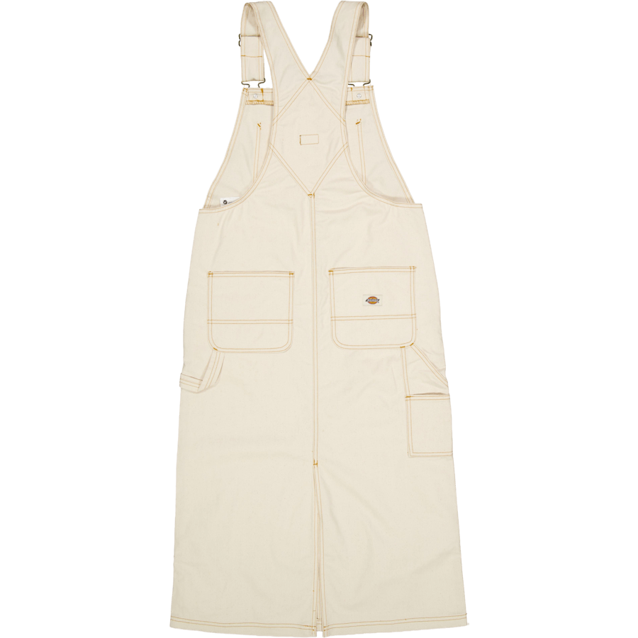 Dickies Bib Long Overall Dress Whitecap Gray