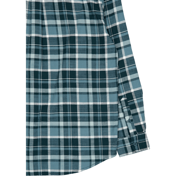 L/s Fendrick-paita Fendrick Check, Deep Lagoon Syvä laguuni
