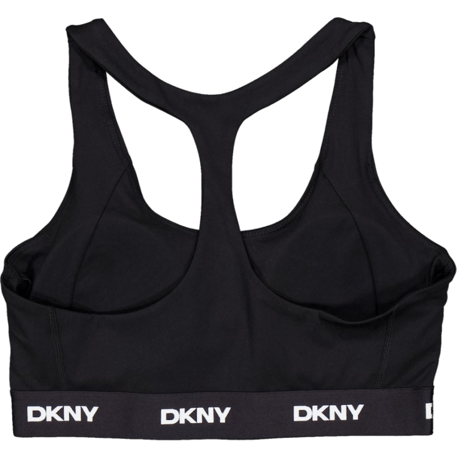 Logo Elastic Scoop Neck Racerb Black Logo Elastic Scoop Neck Racerb Black