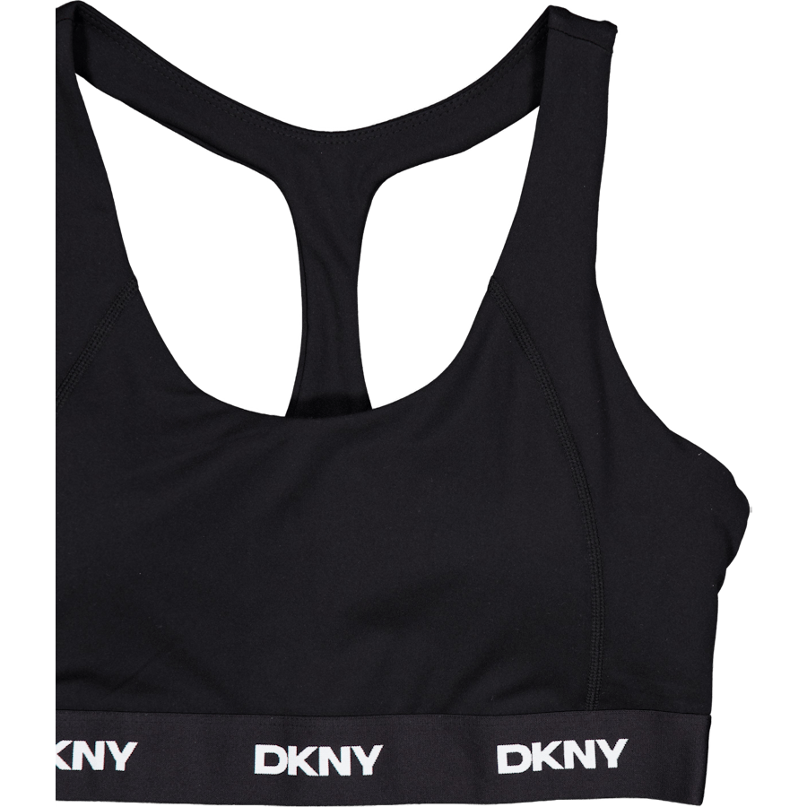 Logo Elastic Scoop Neck Racerb Black Logo Elastic Scoop Neck Racerb Black