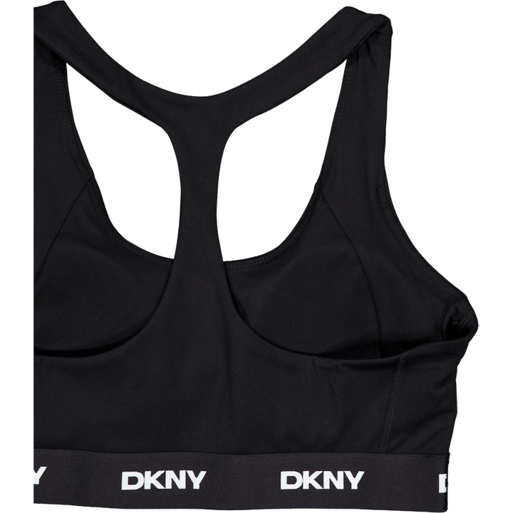 Logo Elastic Scoop Neck Racerb Black Logo Elastic Scoop Neck Racerb Black