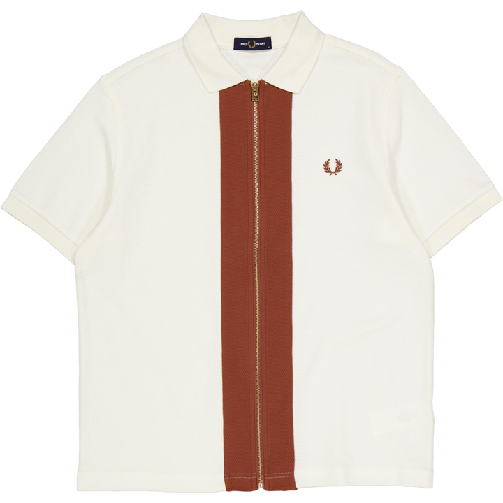 Polo con zip Ecrù chiaro