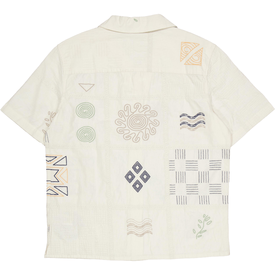 Didcot Ss Shirt Ecru / Multi