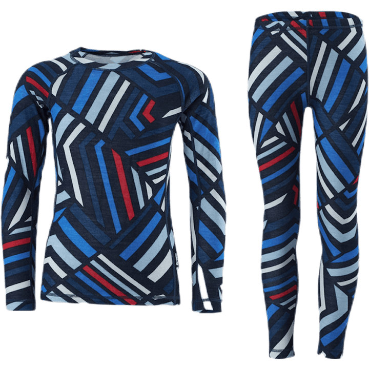 Taitoa Wool/Bambus Sinine/Punane