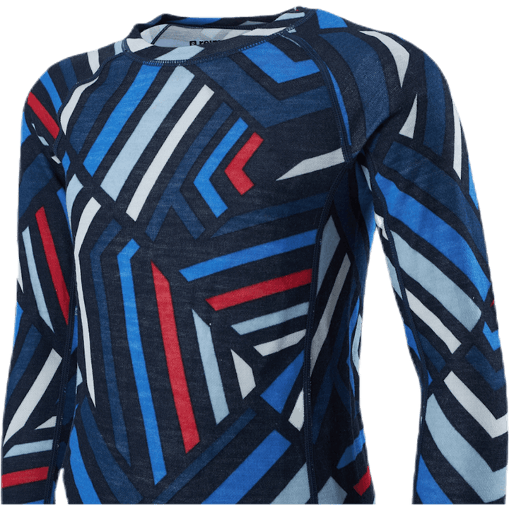 Taitoa Wool/Bambus Sinine/Punane