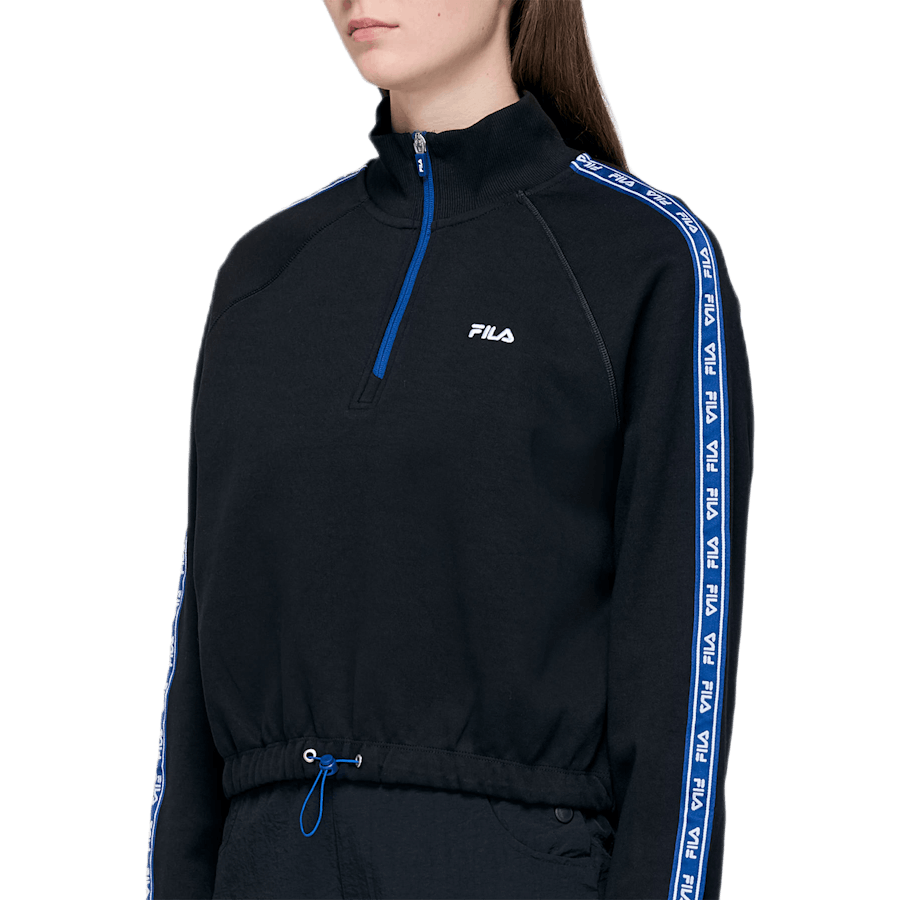 Ura Maglione con mezza zip nero