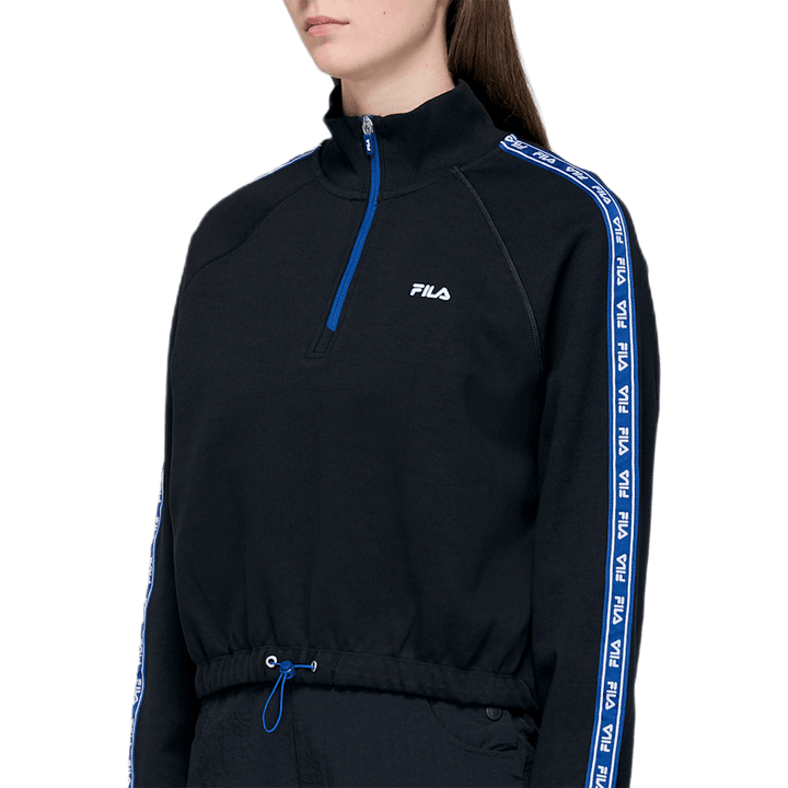 Ura Maglione con mezza zip nero