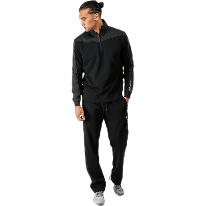 Pile Premium 1/4 di zip nero