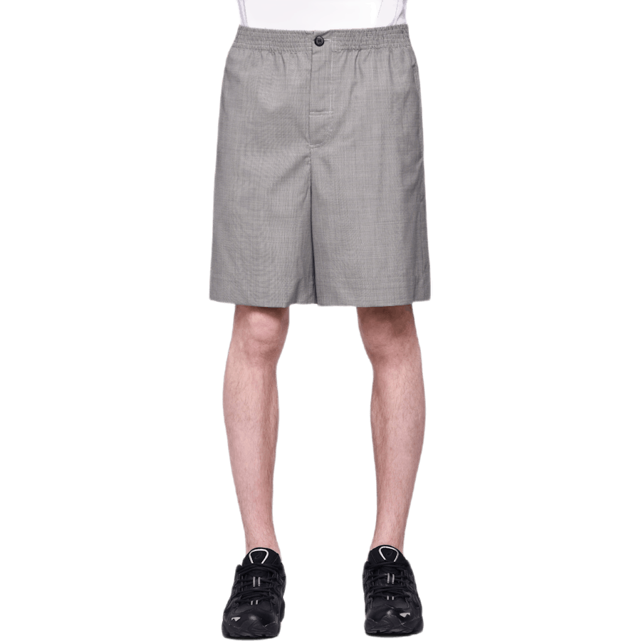 Short en mohair noir