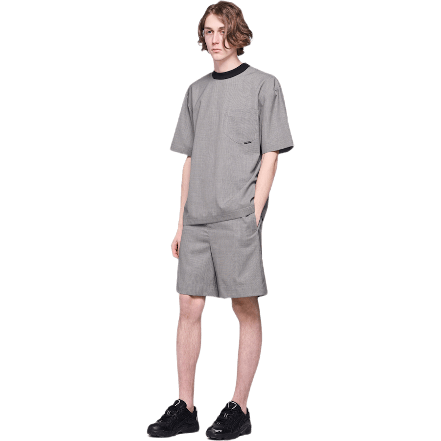 Short en mohair noir