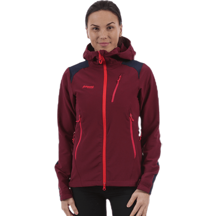 Veste d'alpinisme Cecilie Gris/Rouge