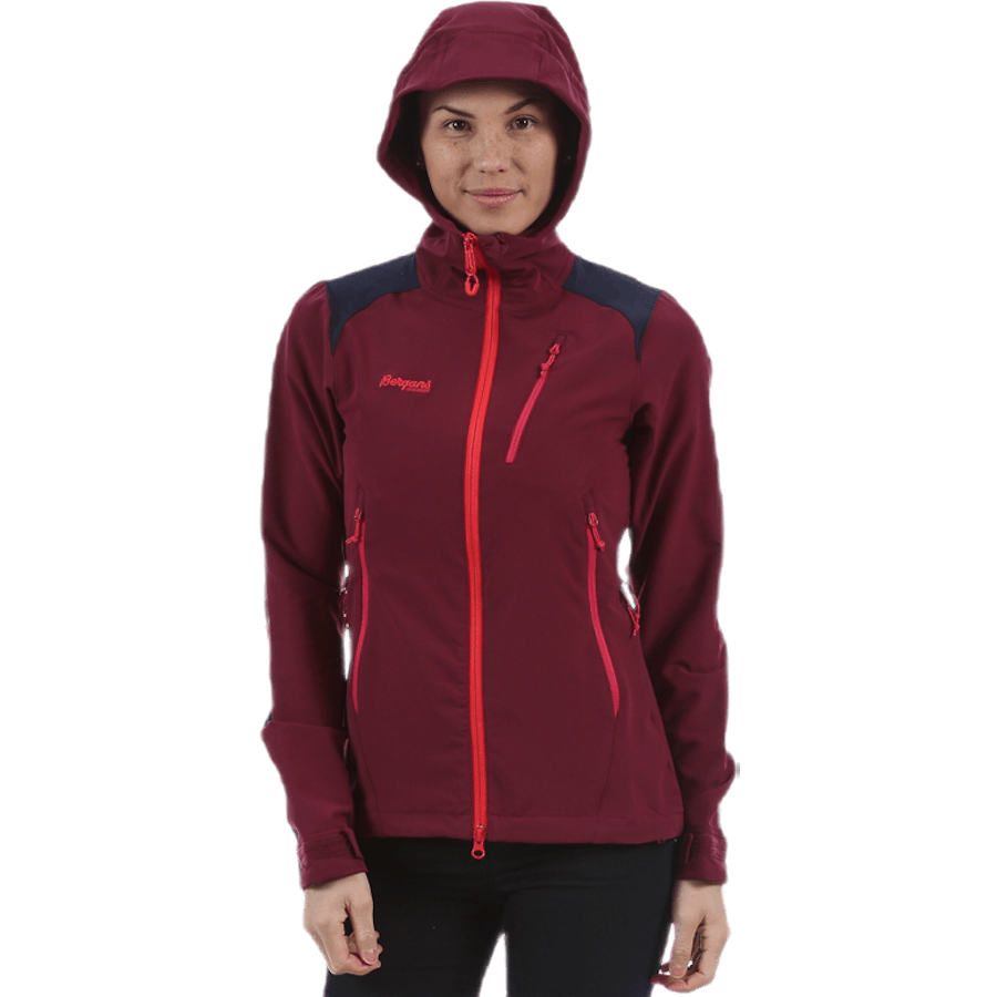 Veste d'alpinisme Cecilie Gris/Rouge