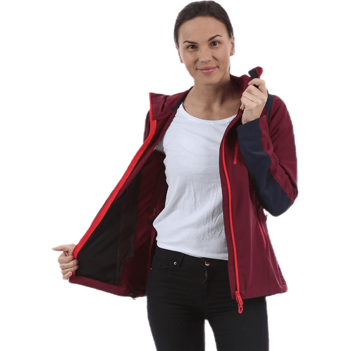 Veste d'alpinisme Cecilie Gris/Rouge