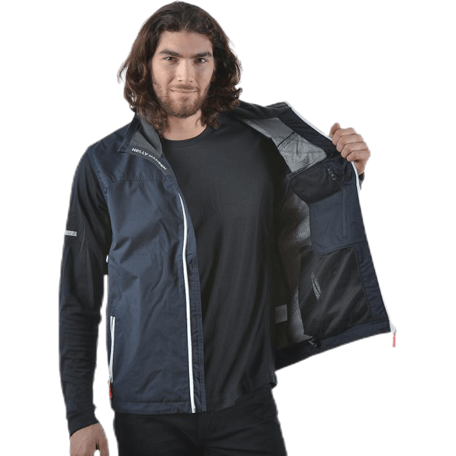 Gilet ras du cou bleu