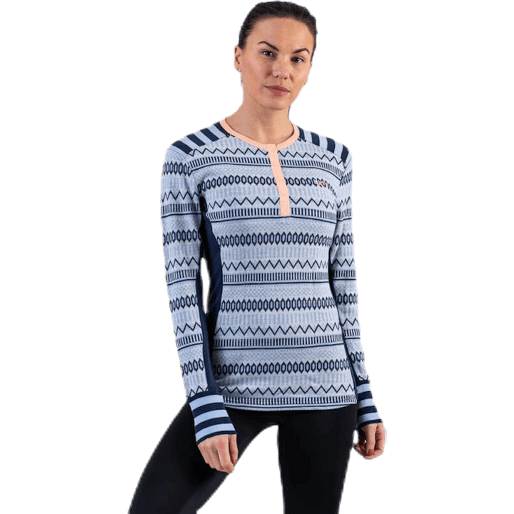 Chemise à manches longues Åkle bleue